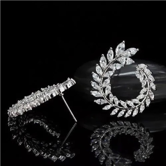 3 ct. t.w. Marquise Cut Olive Branch Earrings - Picture 6 of 16